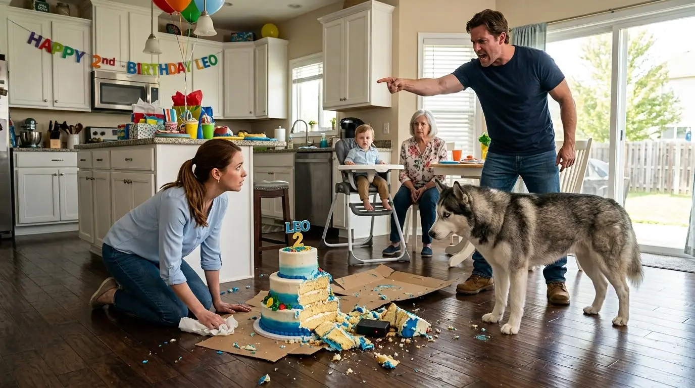 My Husky Destroyed My Son’s Birthday Cake — Then I Found a Hidden Recorder InsideHer Taxi and Refused to Leave — Then She Realized Why
