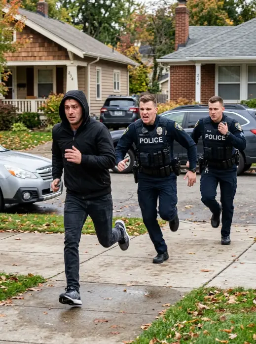 Two Officers Found A Broken Wheelchair In The Road — Then The Man In Black Started Running
