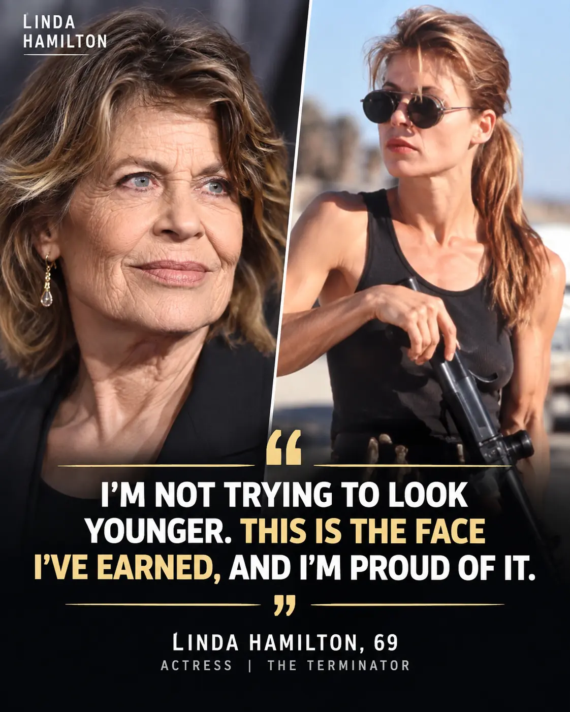 Linda Hamilton, 69, Refuses to Hide Her Age: “I’m Not Trying to Look Younger”