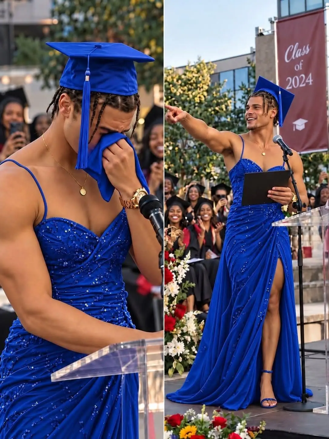My Son Walked Across the Graduation Stage in a Bright Red Dress—Then Everyone Learned Who It Had Belonged To