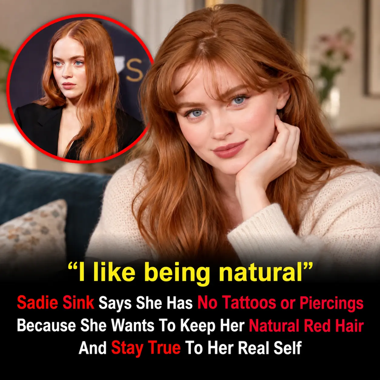 Sadie Sink Reveals Why She’s Choosing to Keep Her Natural Look in Hollywood