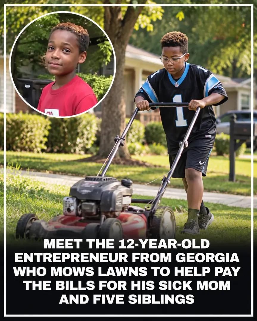 12-Year-Old Georgia Boy Starts His Own Lawn-Mowing Business to Help Support His Family