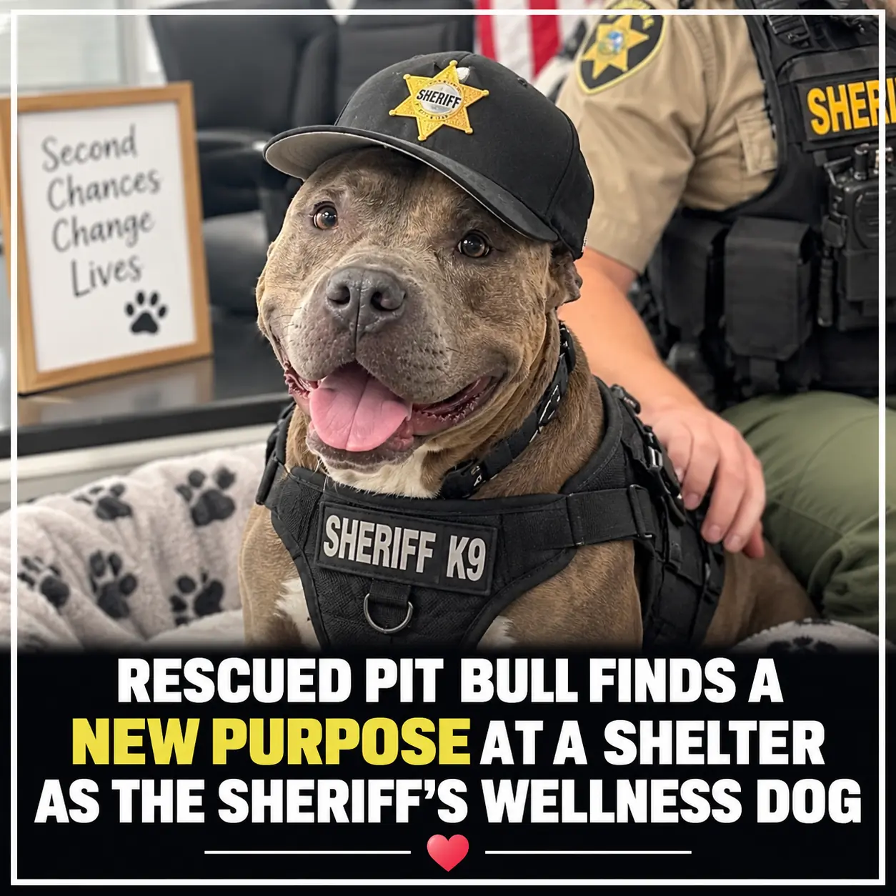 Abandoned After His Owners’ Divorce, Camo Found a New Purpose as a Sheriff’s Office Wellness Dog