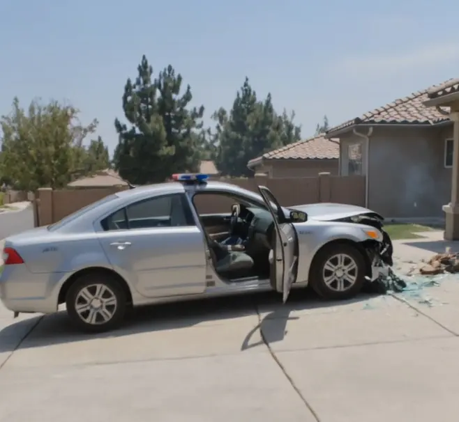 Two Officers Found A Smashed Car Outside A California Home — Then A Masked Figure Ran Toward The Pool