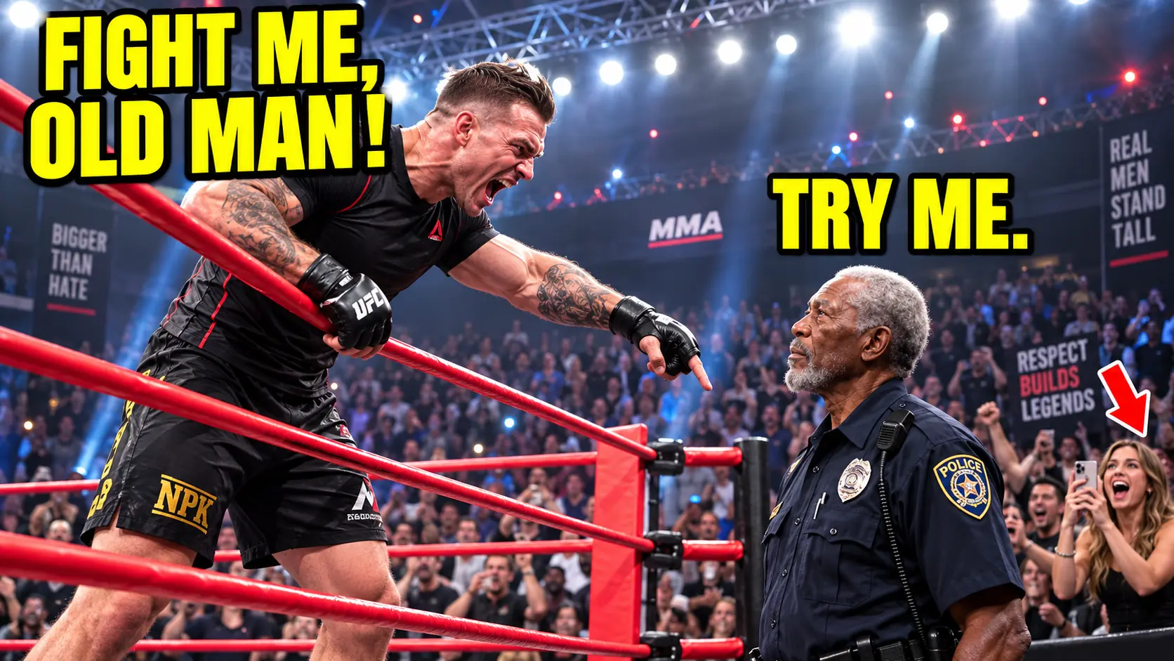 Cocky Champion Picked an Old Black Marine for a -9-Second Challenge- Didn't Know He Was Force Recon
