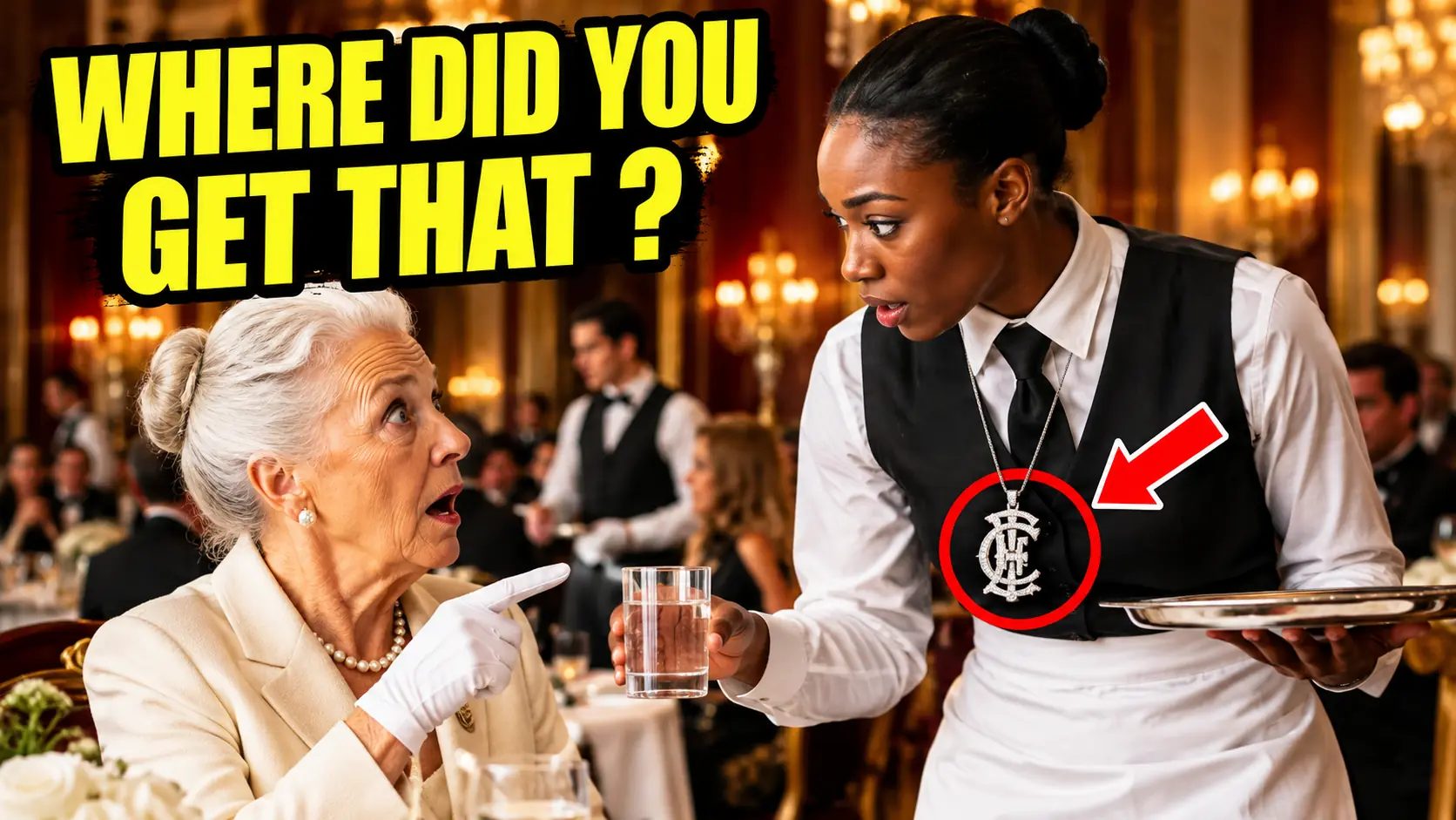 Billionaire Grandma Froze at a Black Girls Necklace  Then She Burst Into Tears and Hugged Her
