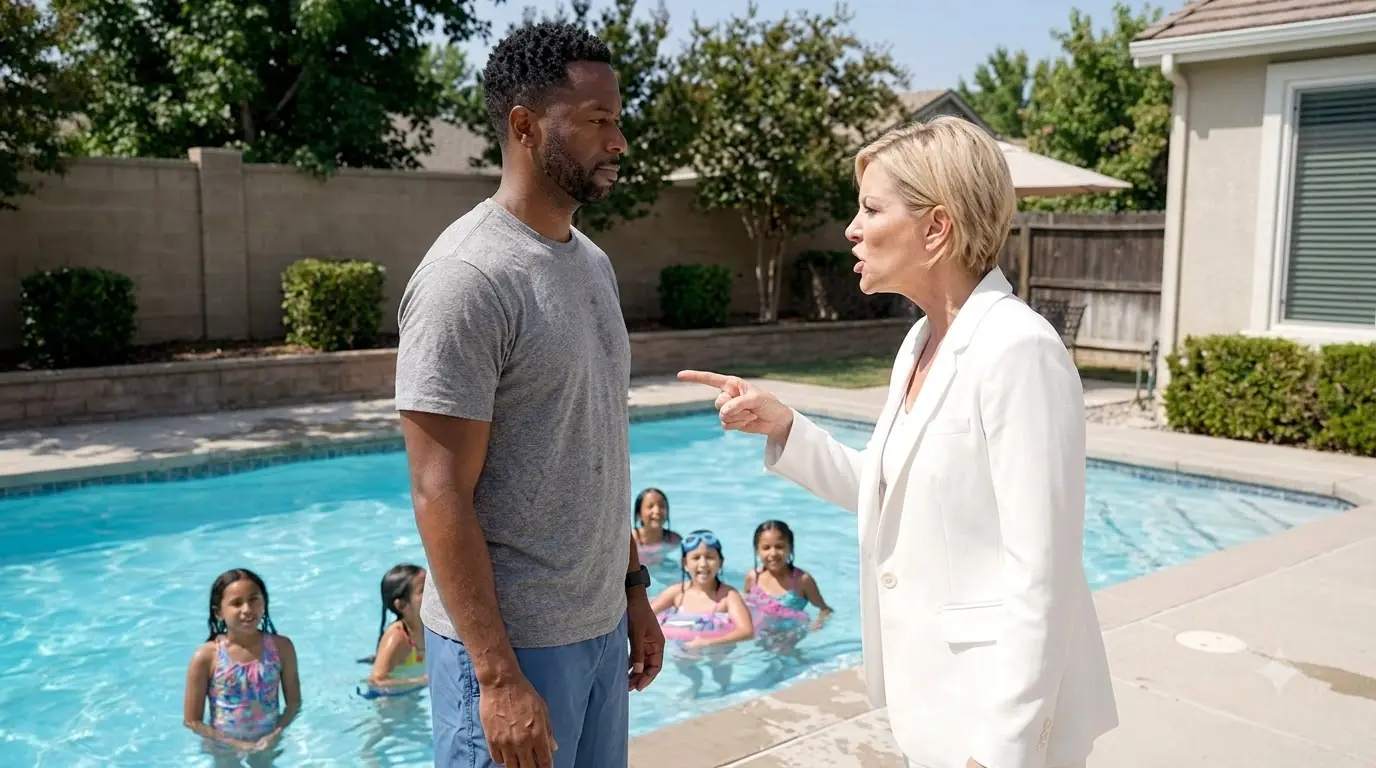 HOA KAREN CRASHED MY PRIVATE POOL PARTY WITH FIVE KIDS — THEN SHE MADE ONE THREAT TOO MANY