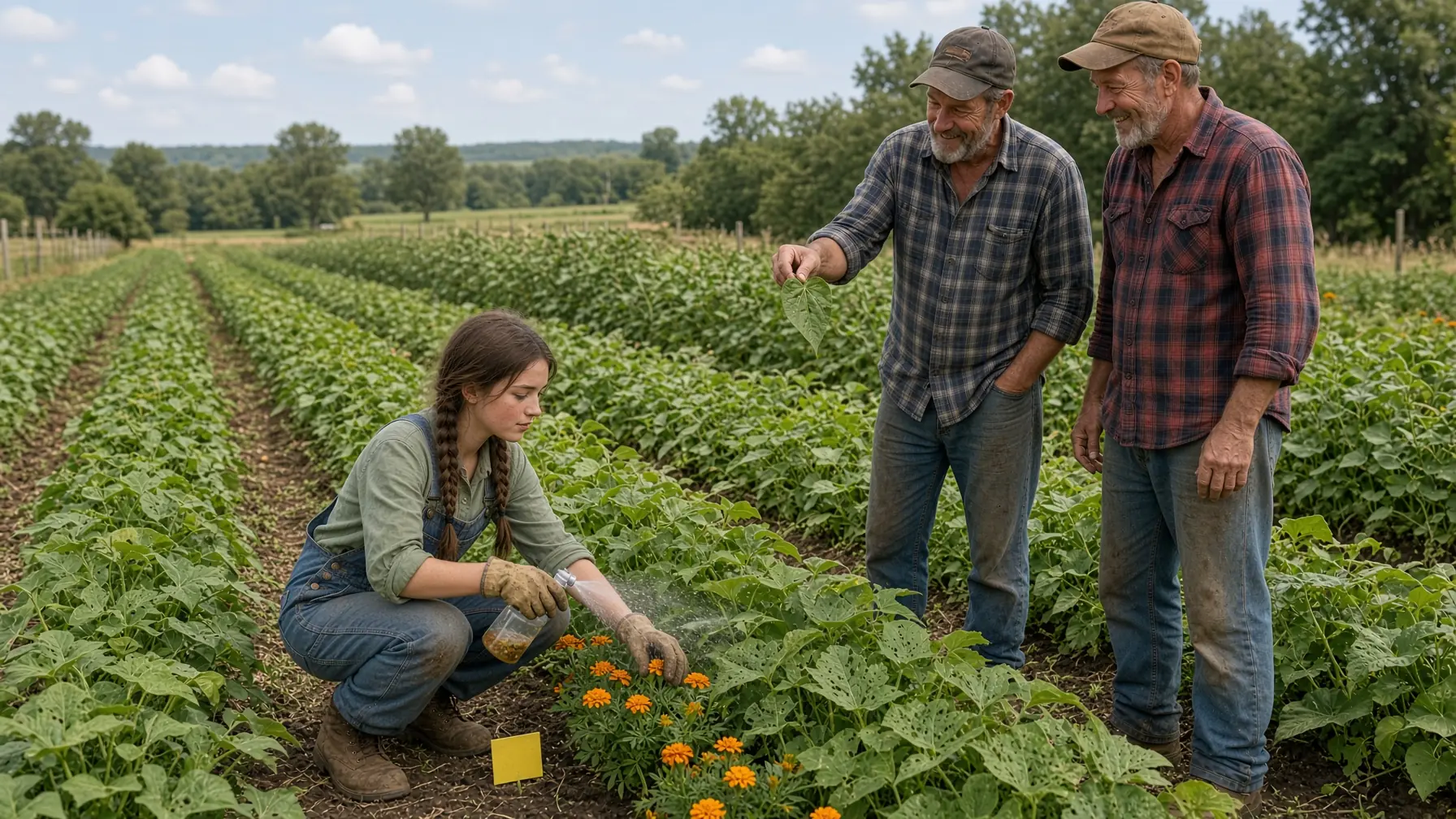 The farmers laughed when they saw her ruined bean field — then the 13-year-old girl told them to look closer