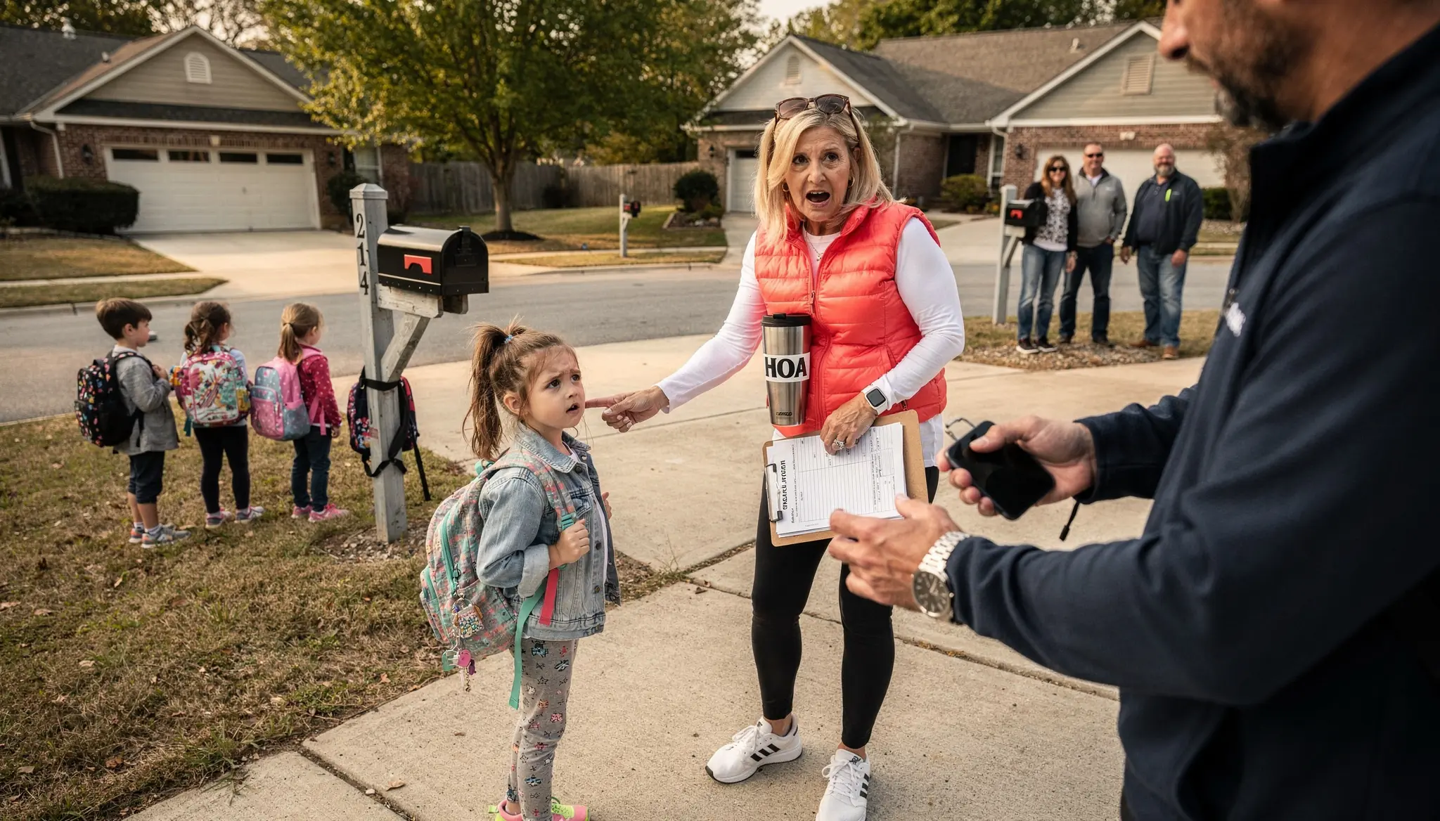 HOA Karen Confronted My Child at the Bus Stop — She Had No Idea I’m the Chief of Police