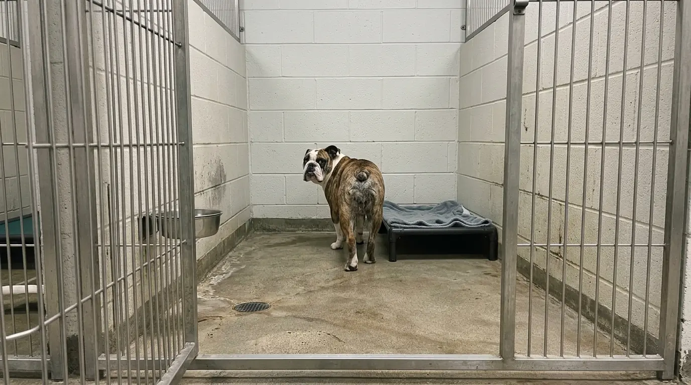 Baxter Can Walk Straight Without Trouble—But When He Reaches the Wall, He'd Rather Back Up Than Turn Around