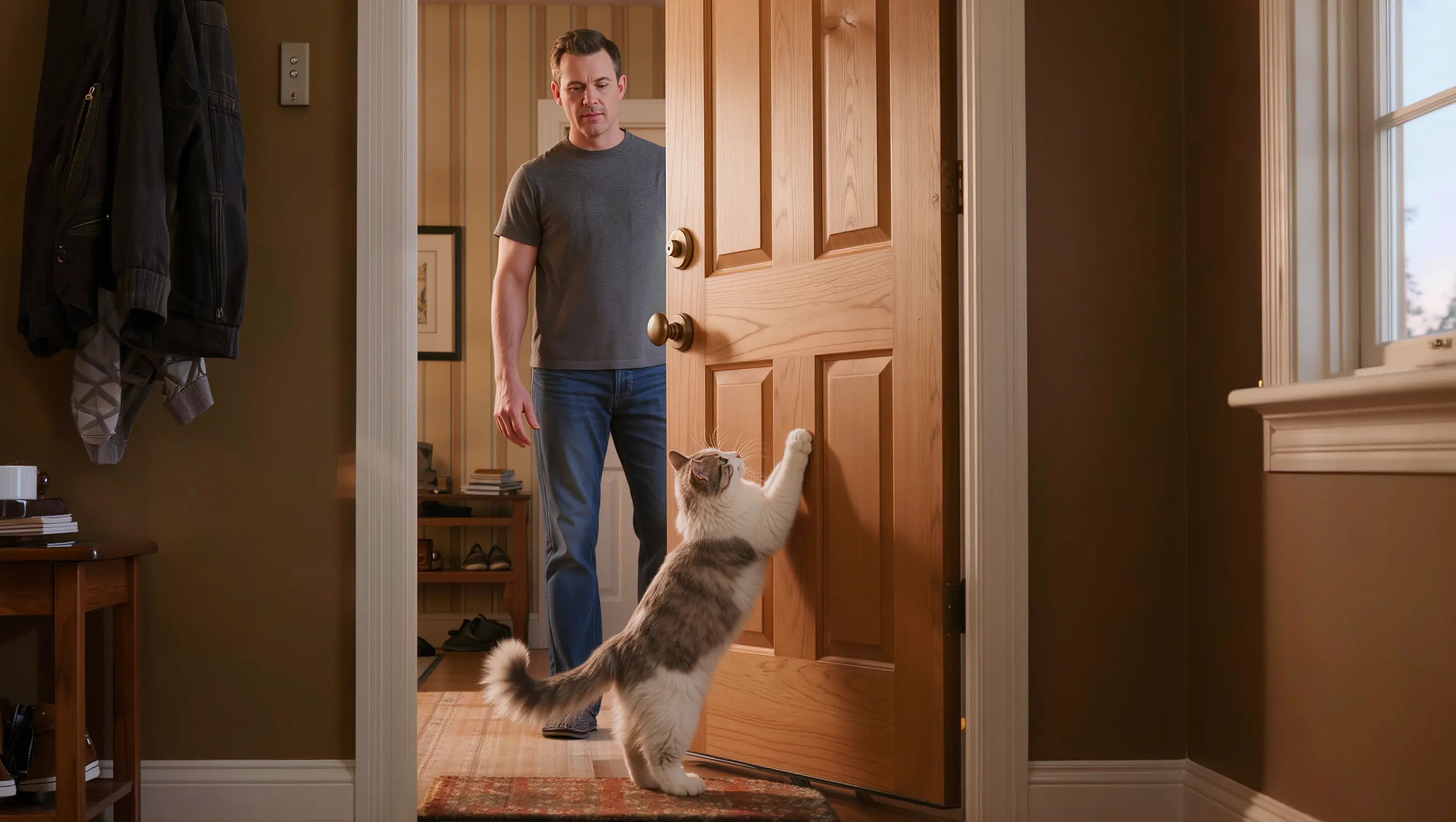 The Cat Refused to Stop Meowing, Then He Followed Him Down the Road