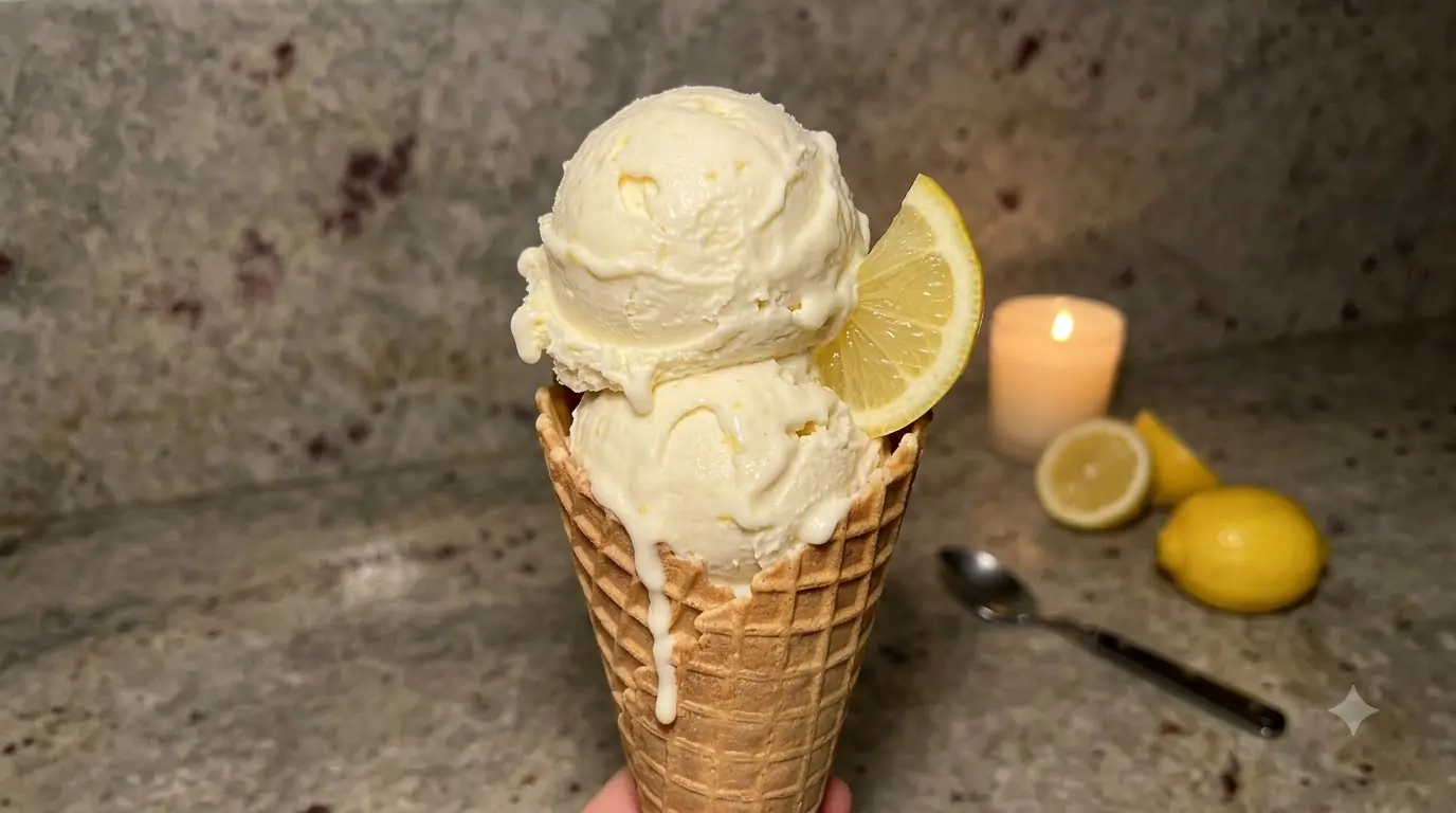 No-Churn Lemon Ice Cream – Creamy, Bright & Easy