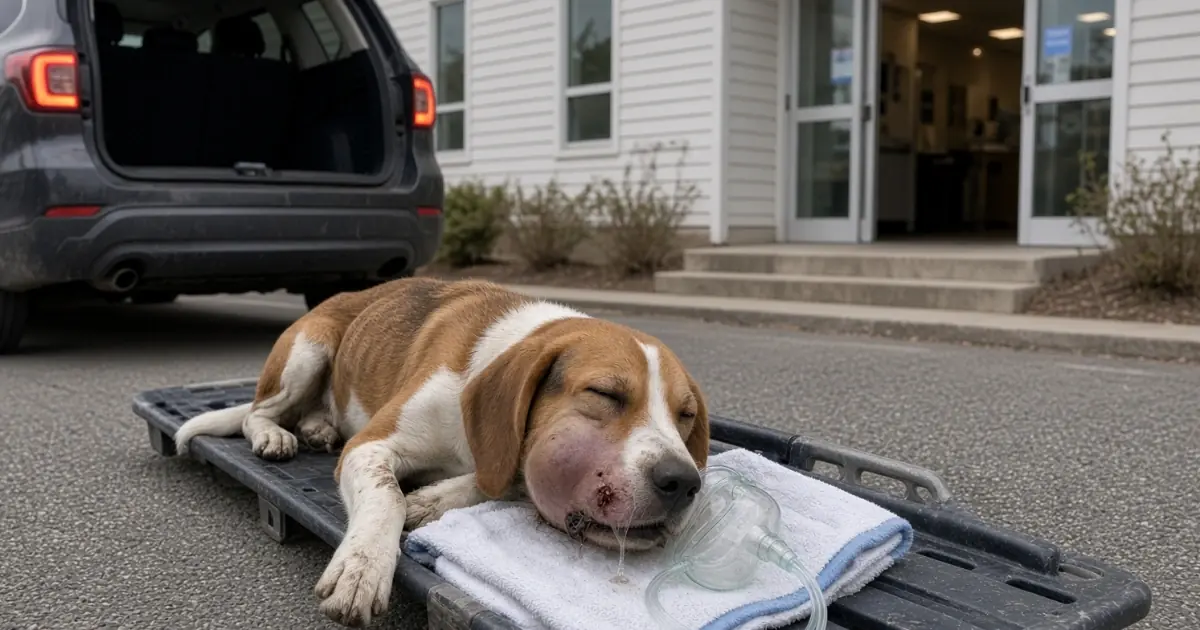 Tucker Was Found With Two Punctures on His Muzzle—The Swelling Was Spreading Faster Than Anyone Expected