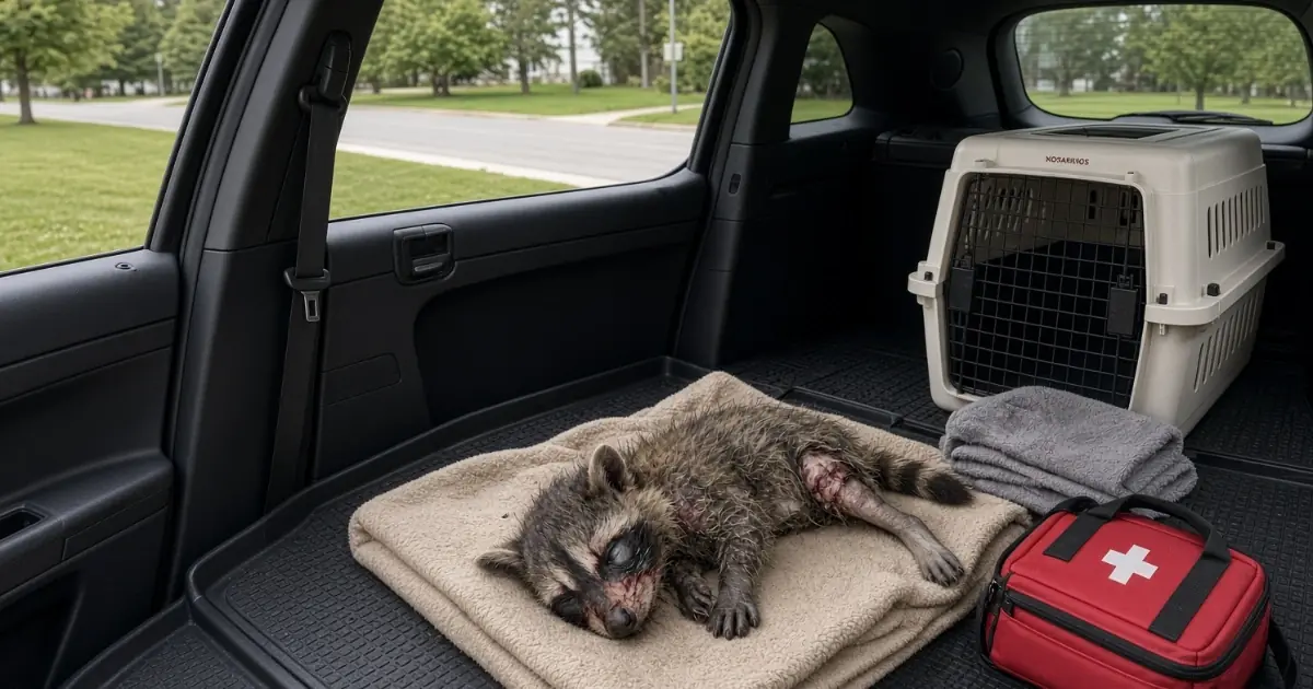 A Young Raccoon Was Found Motionless Beside the Road — The Injuries We Could See Were Only the First Concern