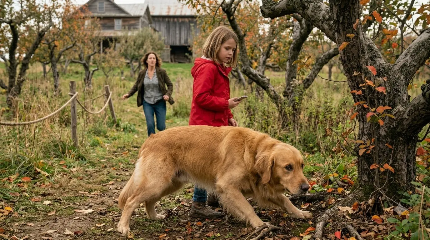 Our Golden Retriever Wouldn’t Let Our 8-Year-Old Near the Old Orchard — Then the Ground Collapsed Beneath Her