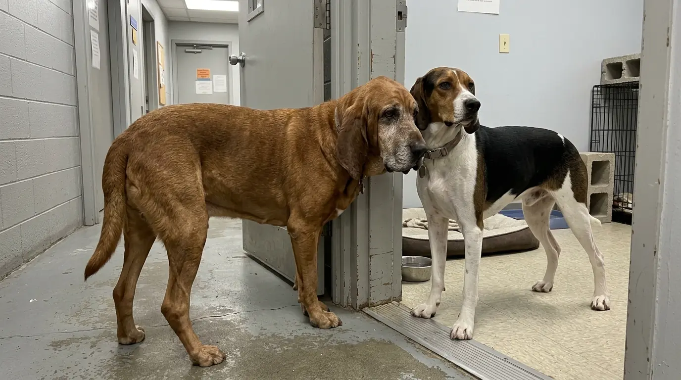 Daisy Can Walk Normally — But at Every Door, She Freezes Until Otis Backs Through It First