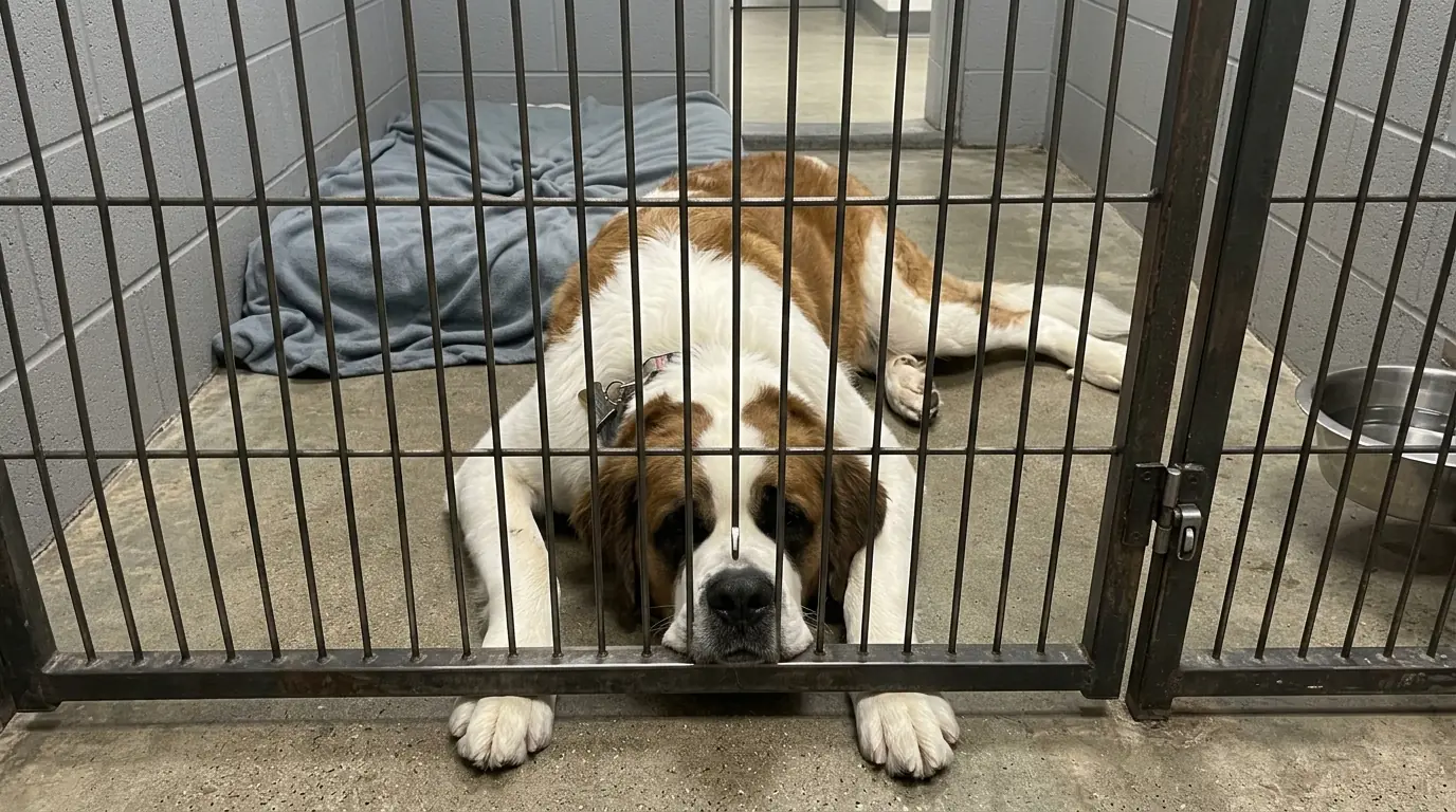 Moose Waits Until the Hallway Goes Quiet — Then He Starts Dragging Himself Toward the Gate