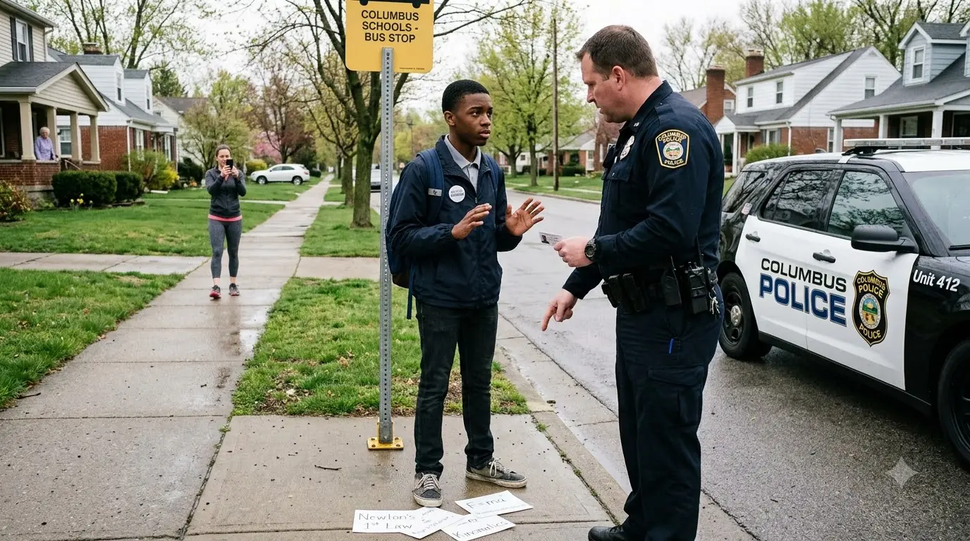 Cop Tases A Teen at Bus Stop Without Reason — Unaware That His Father Is Coming