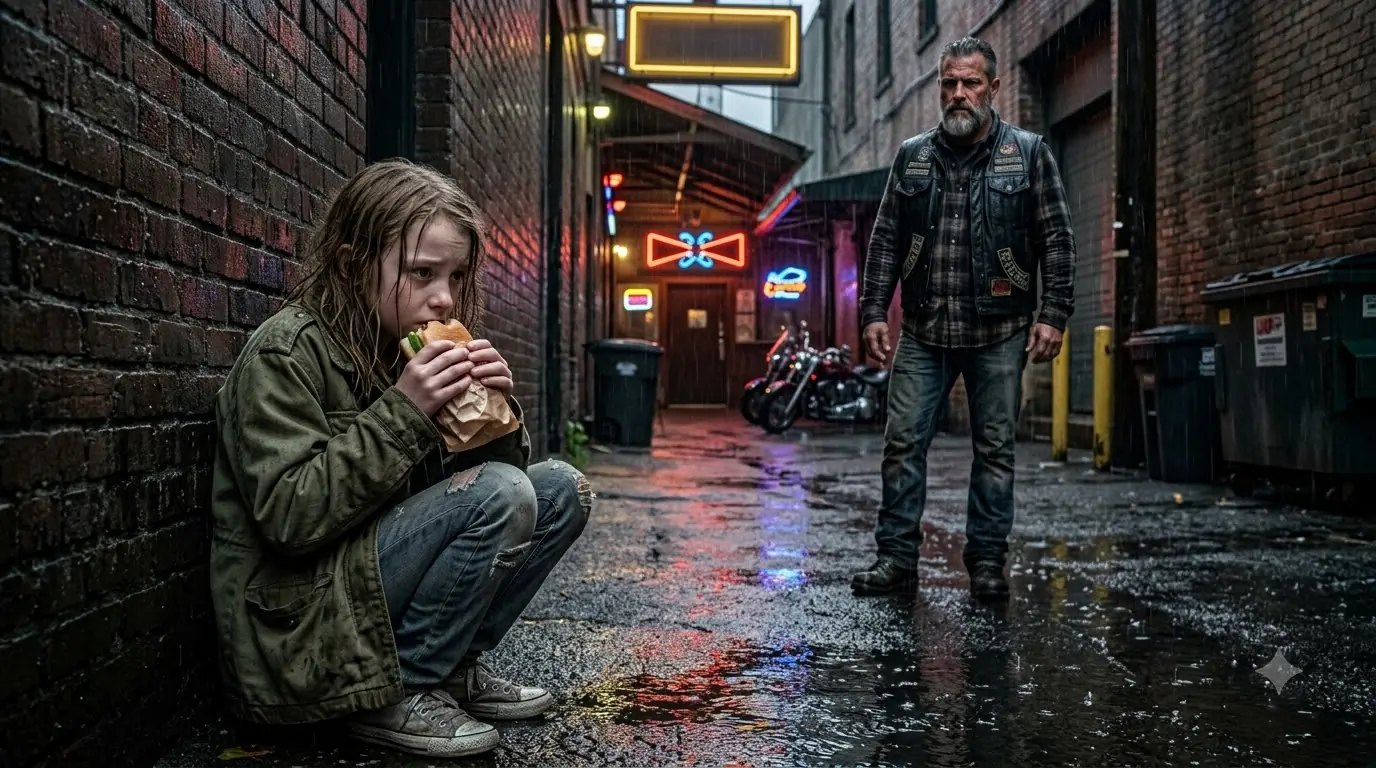 She Stole Food From a Biker's Table — Then He Followed the Girl And Found The Truth