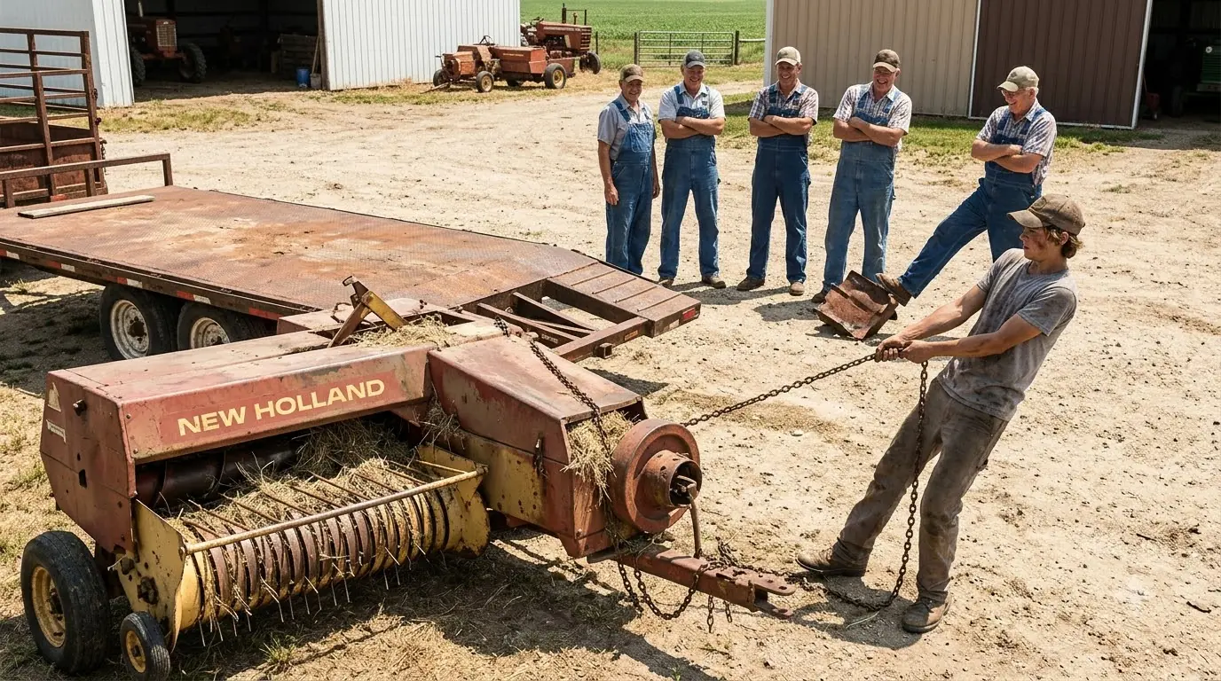 Farmers Laughed When a Teenager Hauled Home Four “Dead” Hay Balers — Then the Man Who Shamed Him Most Offered $1,200 for the Machine