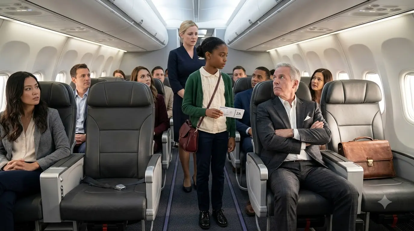 A First-Class Passenger Ordered a 12-Year-Old Girl Out of Seat 2A — Then the Captain Saw Her Family Name and Grounded the Plane