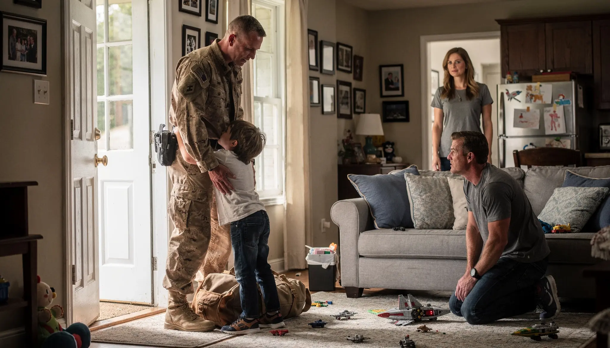 He Came Home After 14 Months — Then His Wife Smiled at the Stranger Like He Belonged There