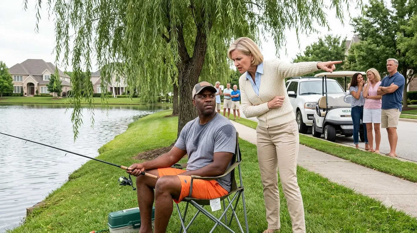 HOA Karen Called Security on a Fisherman at a “Private” Lake