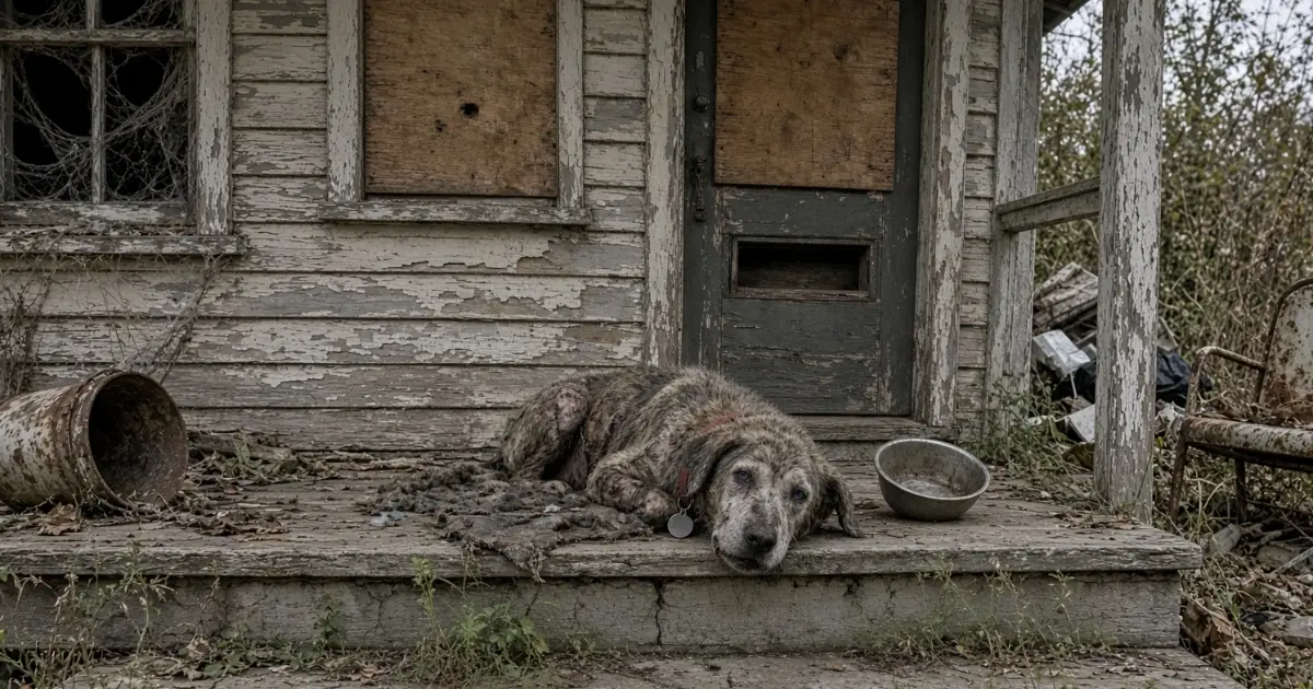 Walter Was Abandoned Outside an Empty House—But He Still Slept Against the Door Waiting for Someone
