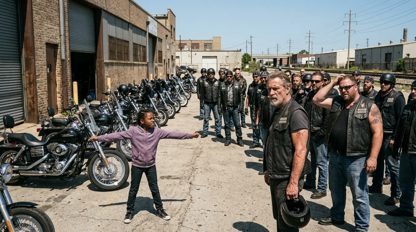 “Don’t Start Your Bikes…” Black Little Girl Trembled — Then The Hells Angels Stood Up