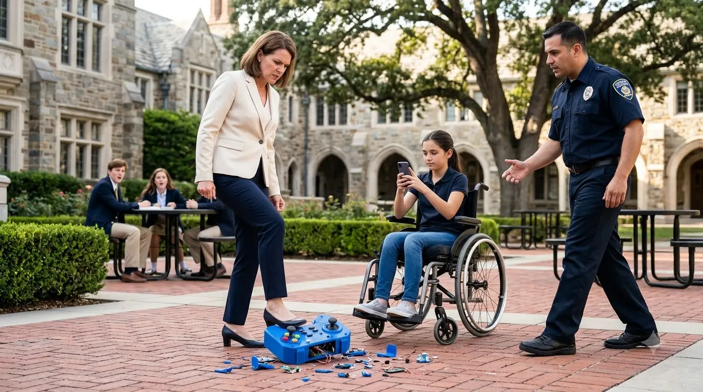 She Crushed a 12-Year-Old Girl’s Robotics Controller — Then a Helicopter Landed and the Board Learned Who Her Father Was