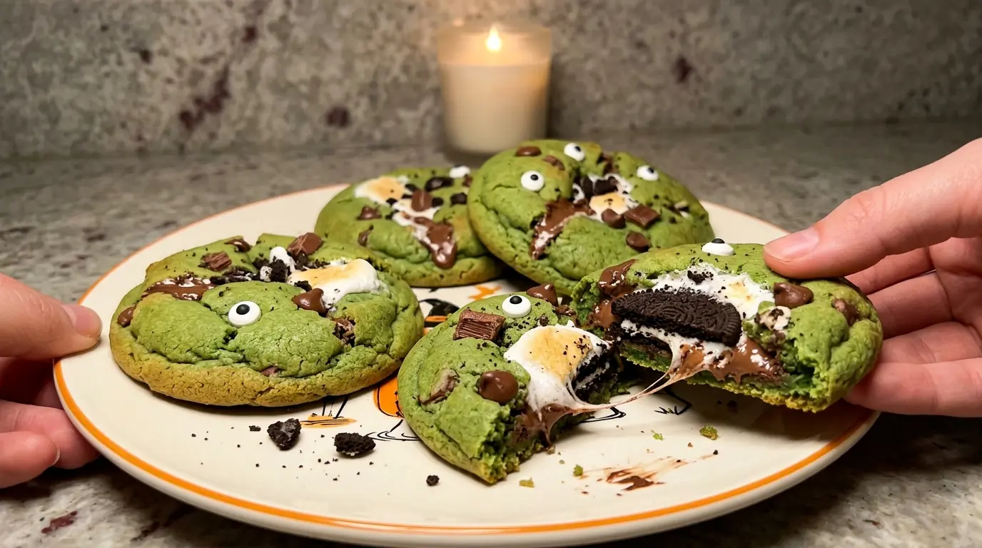 Spooky S’mores Cookies – Gooey, Chocolatey & Perfect for Halloween