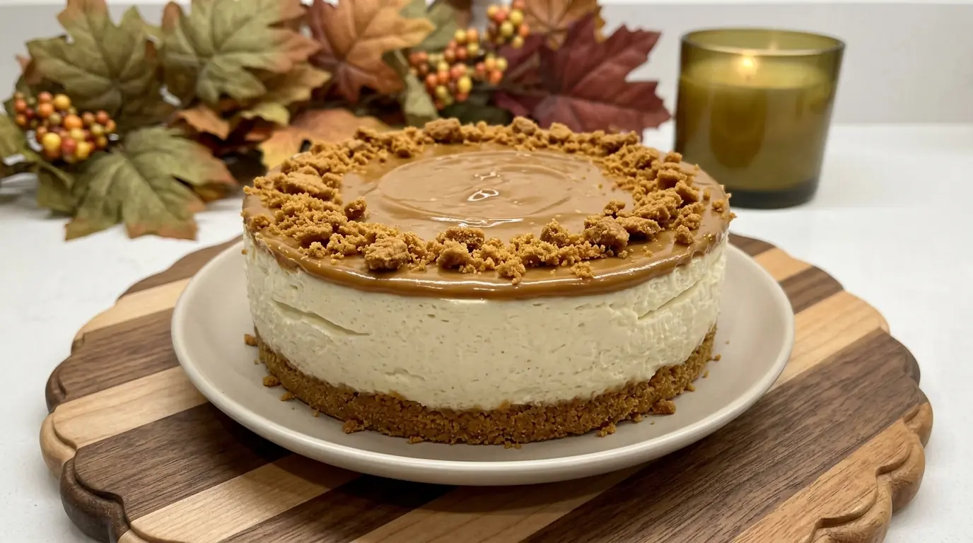 High Protein Biscoff Cheesecake – Creamy, Easy & No-Bake