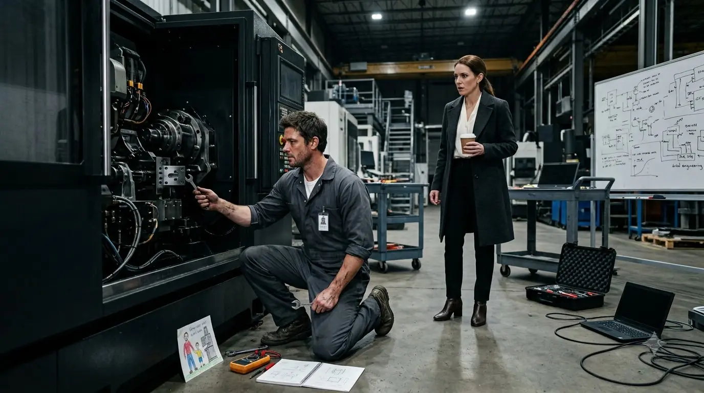 At 4 AM, CEO Found a Single Dad Fixing the $2M Machine — Then She Realized Who He Was