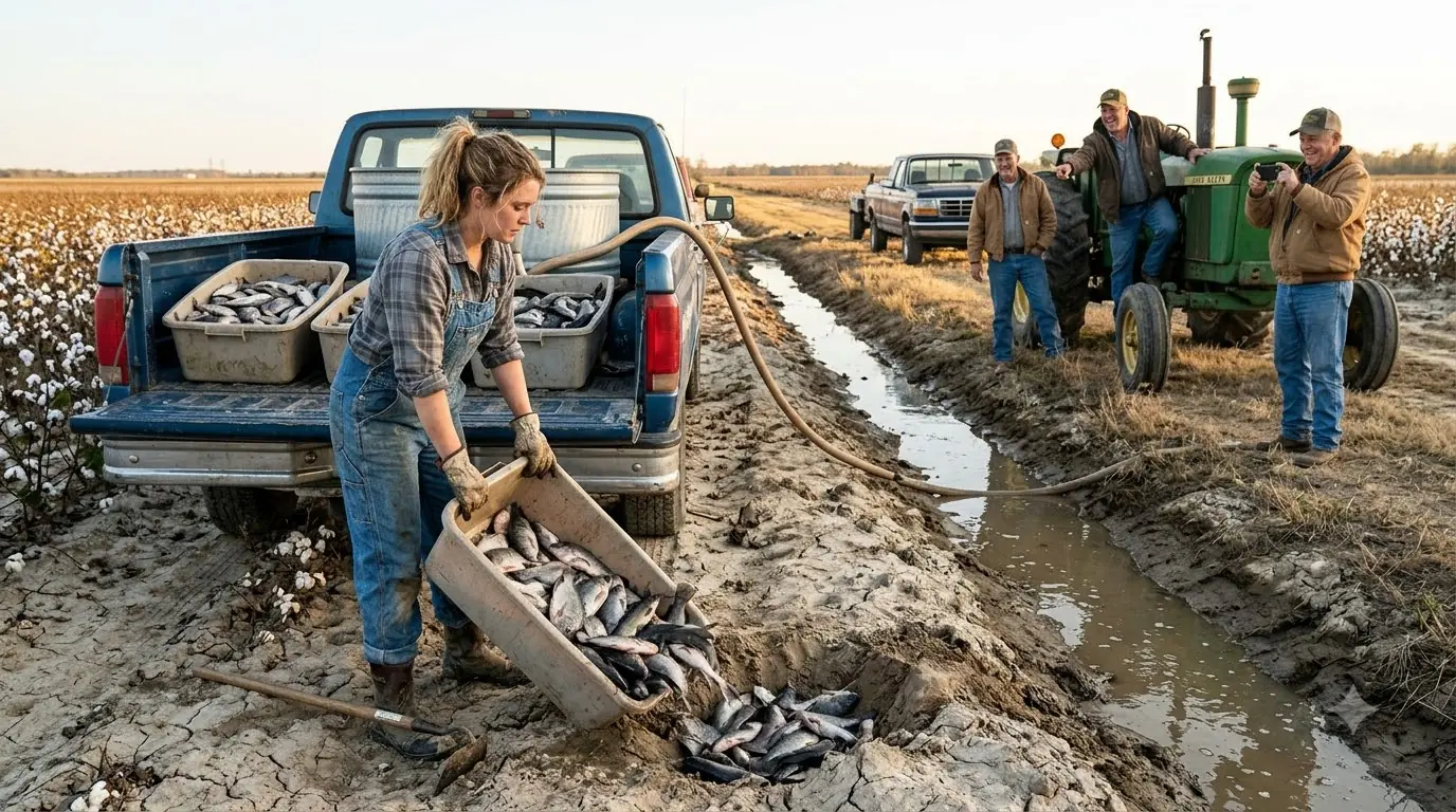 They Shamed a Farm Girl for Dumping Fish Into Her Cotton Ditches — Then Her “Dead” Soil Outgrew Every Farm in the County