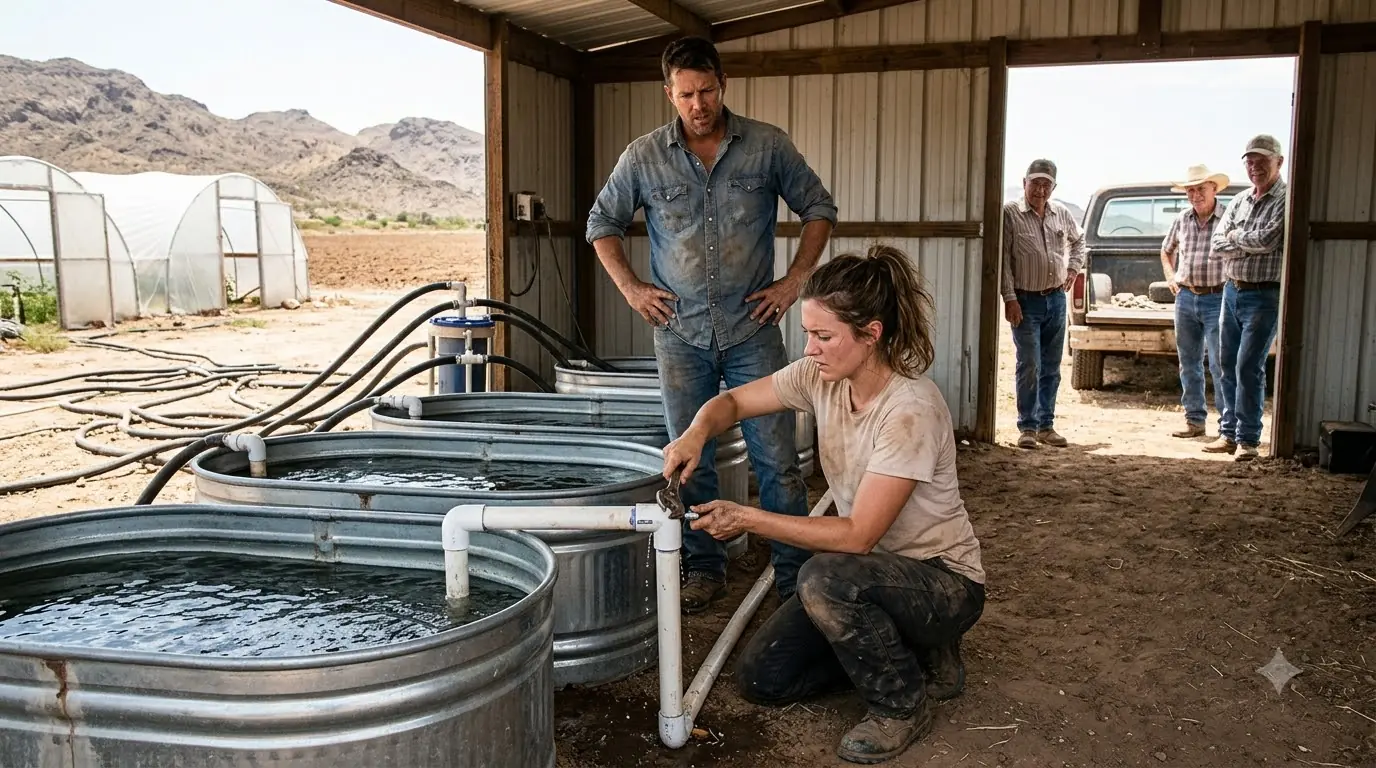 They Laughed When She Raised Fish to Grow Crops — Then the Drought Shut Every Well in the County Except Hers
