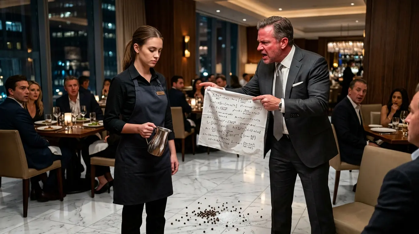 Arrogant Billionaire: 'Solve This, I'll Give You Everything' — Black Waitress Did, His Jaw Dropped