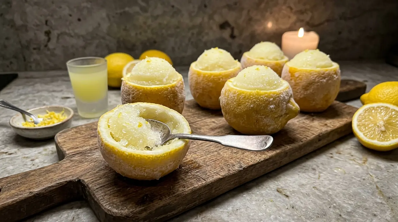 Limoncello Lemon Sorbet – Bright, Refreshing & Perfectly Citrusy