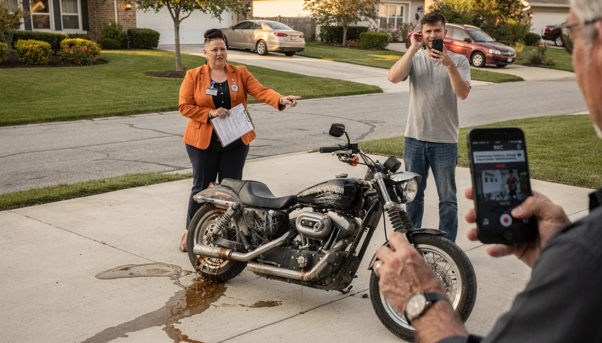 HOA Karen’s Son Tried to Steal My Harley — Then Called the Cops to Threaten Me, Not Knowing Who I Am