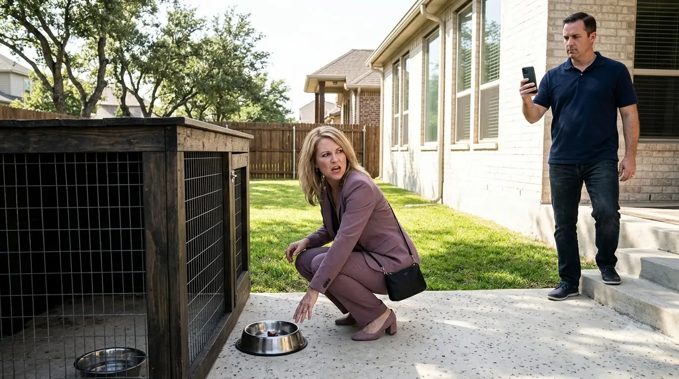 HOA President Snuck Into a Homeowner’s Backyard to Poison His “Dog” — Then the Animal Inside the Enclosure Made Her Freeze