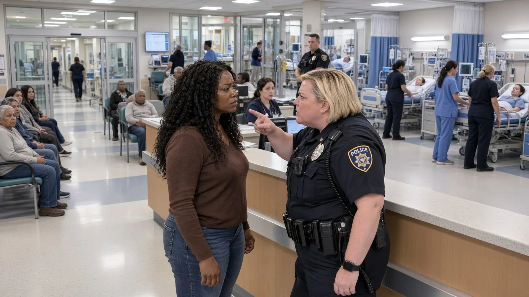 Female Cop Kicked a Black Single Mom Out of the ER — 45 Minutes Later, She Returned and Took Her Badge