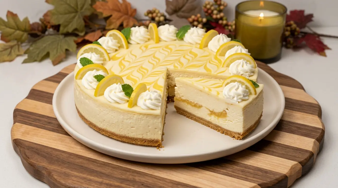 Lemon Cheesecake – Creamy, Bright & Layered with Lemon Curd
