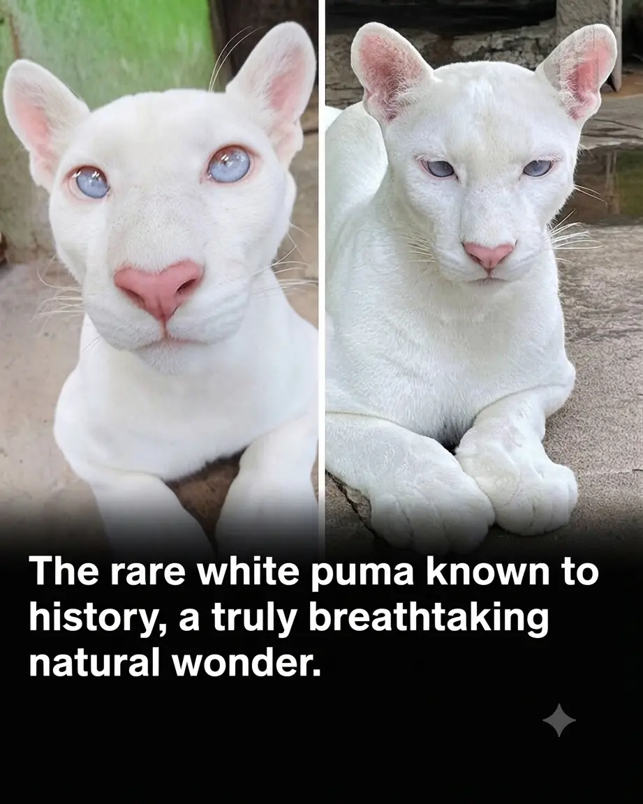 The Rare White Puma: Meet Itzae, One of the World’s Few Documented Albino Pumas