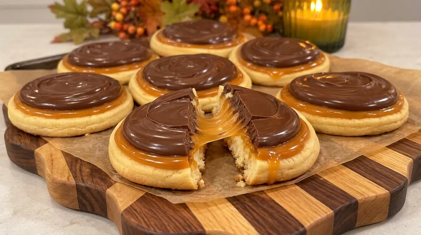 Caramel Chocolate Shortbread Cookies – Buttery, Gooey & Chocolate-Topped