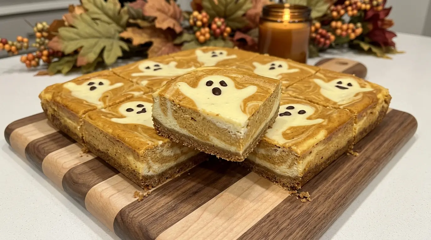 Creamy Pumpkin Cheesecake Bars – Swirled, Spiced & Perfect for Fall