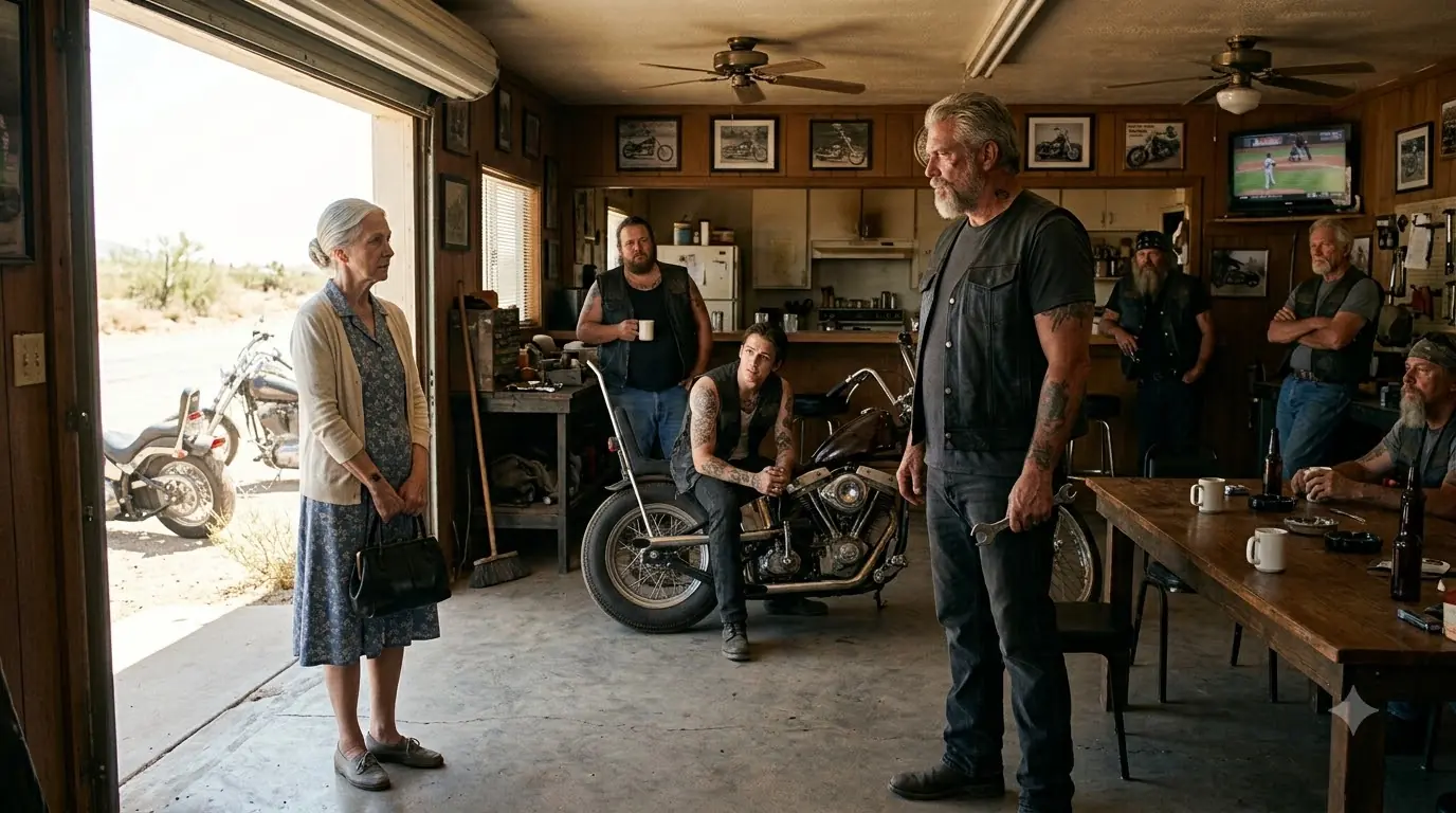 “Can I Work Here?” Old Lady Asked Bikers — Then 300 Bikers Gave Her A Place To Belong