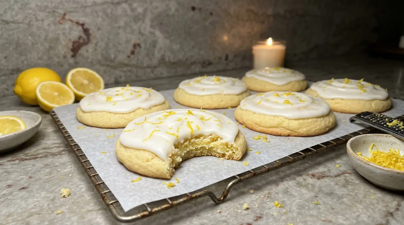 Glazed Lemon Cookies – Soft, Buttery & Brightly Citrusy