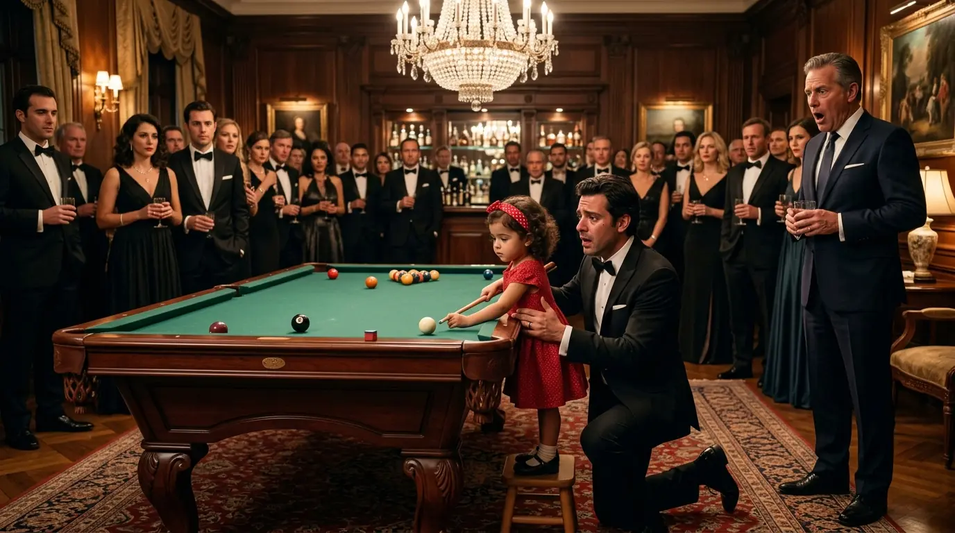 The Billionaire Challenged His Maid’s Toddler to a Pool Game — Then She Made Them Surprised