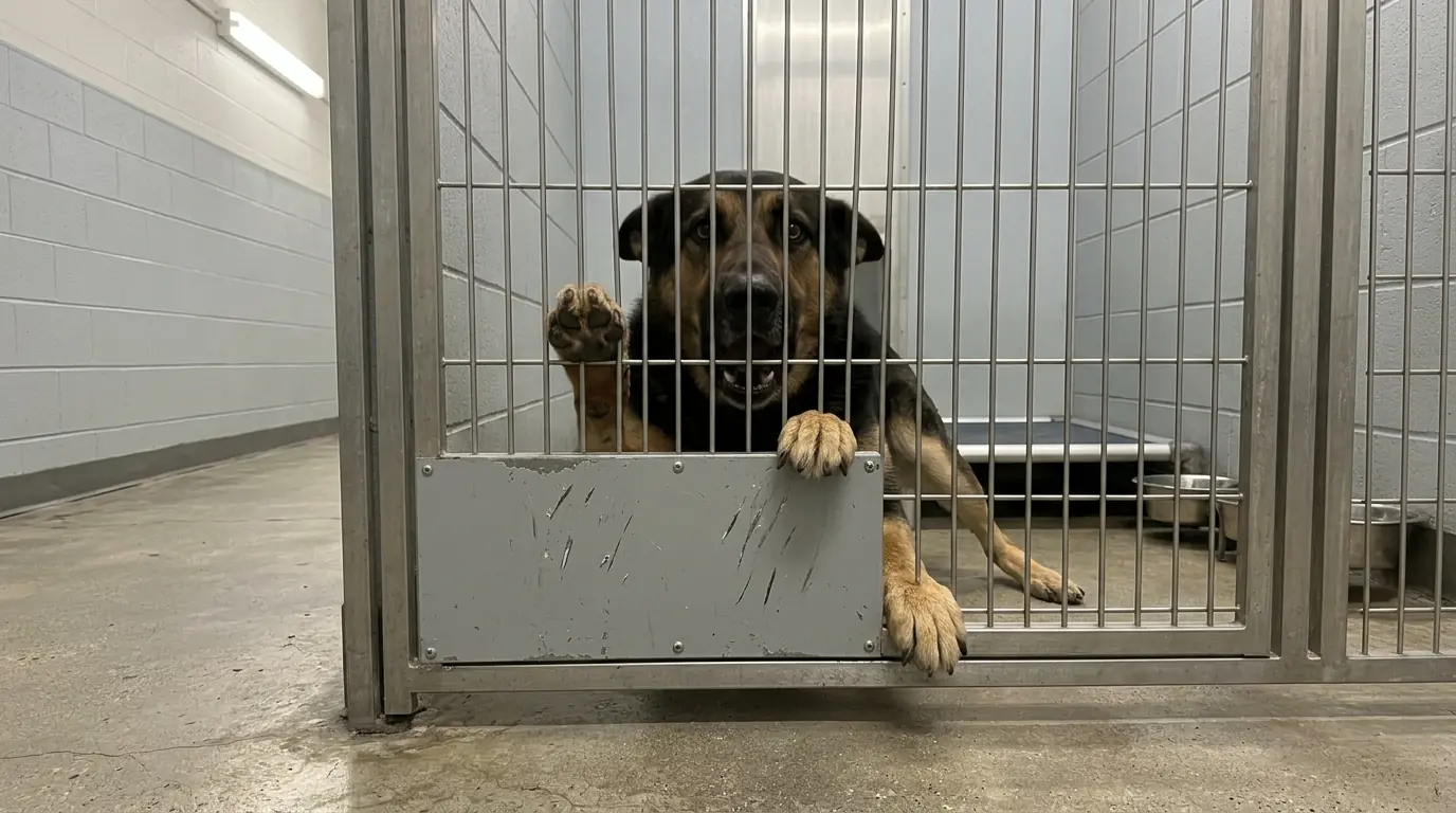 Axel Can Sleep Through Barking—But the Moment the Hallway Goes Completely Silent, He Attacks the Kennel Door