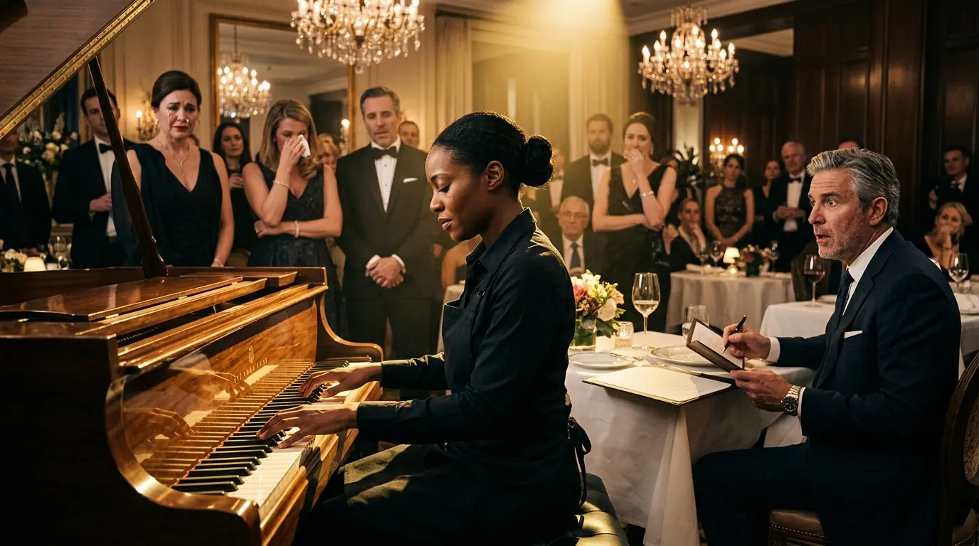 Millionaire Bet $150K the Waitress Couldn't Play a Piano — Then the Whole Restaurant Stood Up