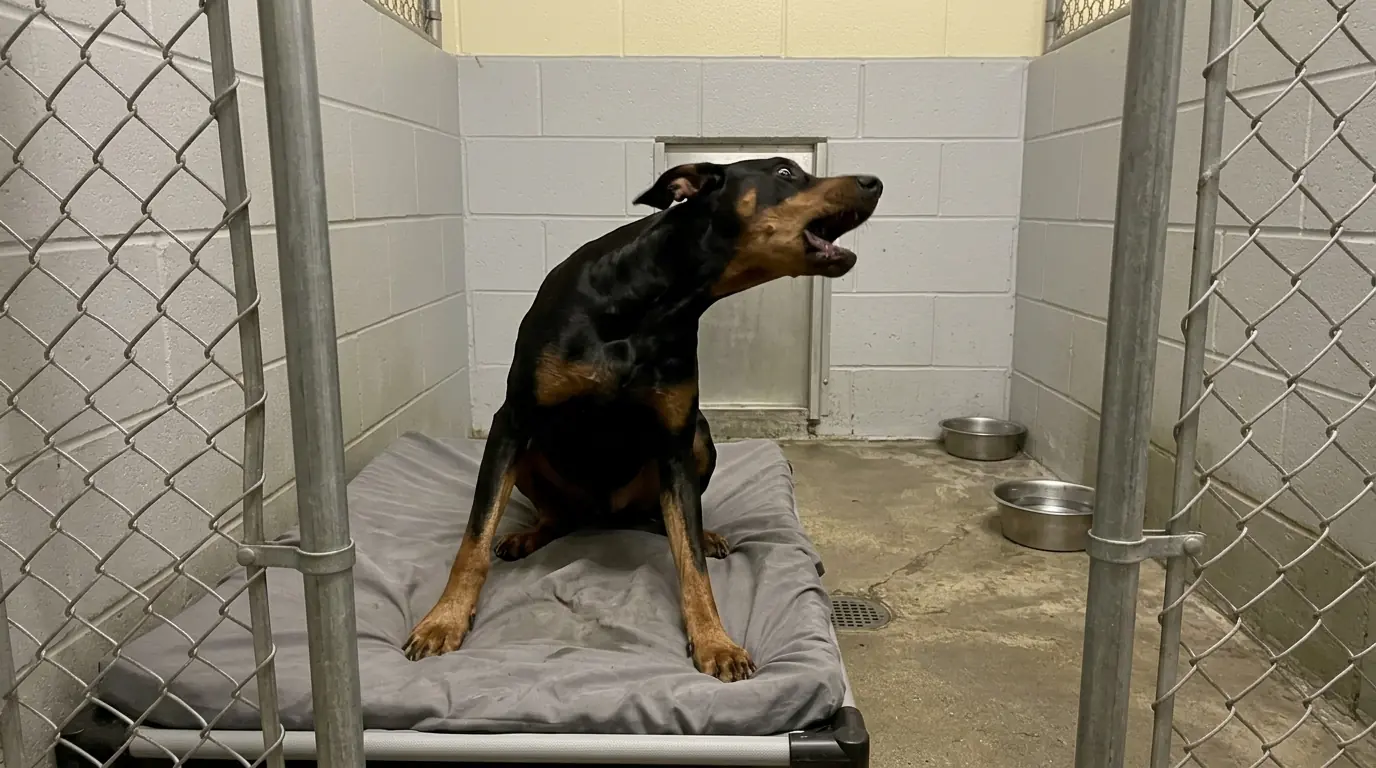 Rocco Wakes Up Fighting Something That Isn’t There—Then Refuses to Sleep With His Back to the Empty Kennel